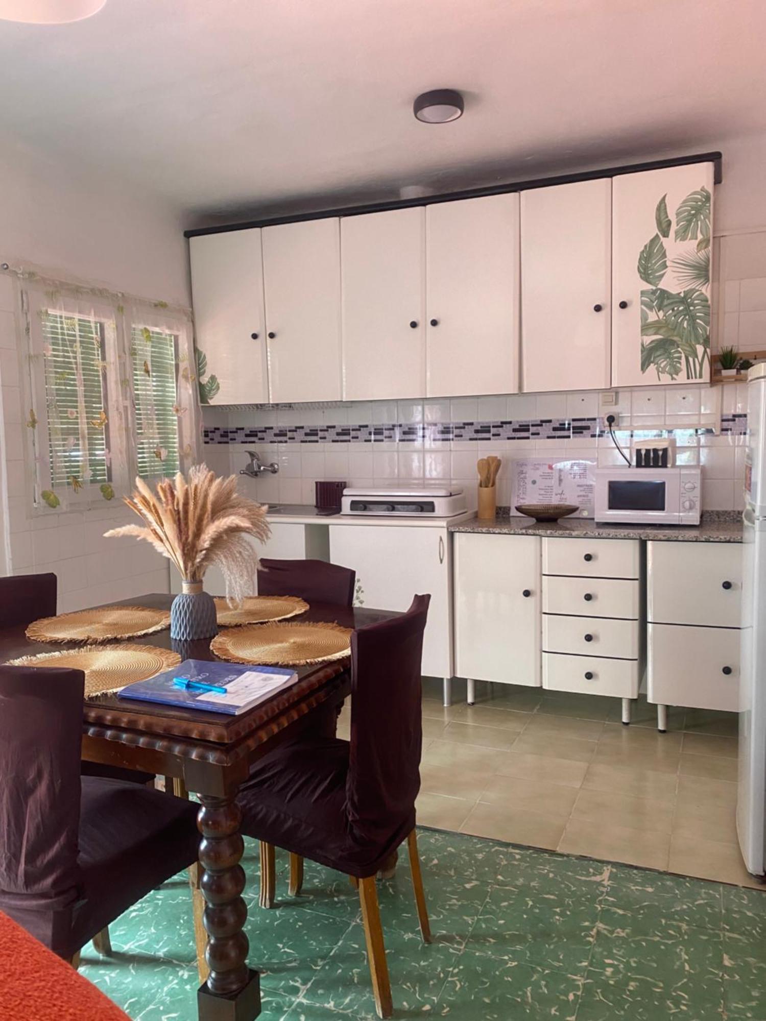 莫纳奇尔Casita Rural La Rosa De La Huerta Con Chimenea Interior公寓 外观 照片