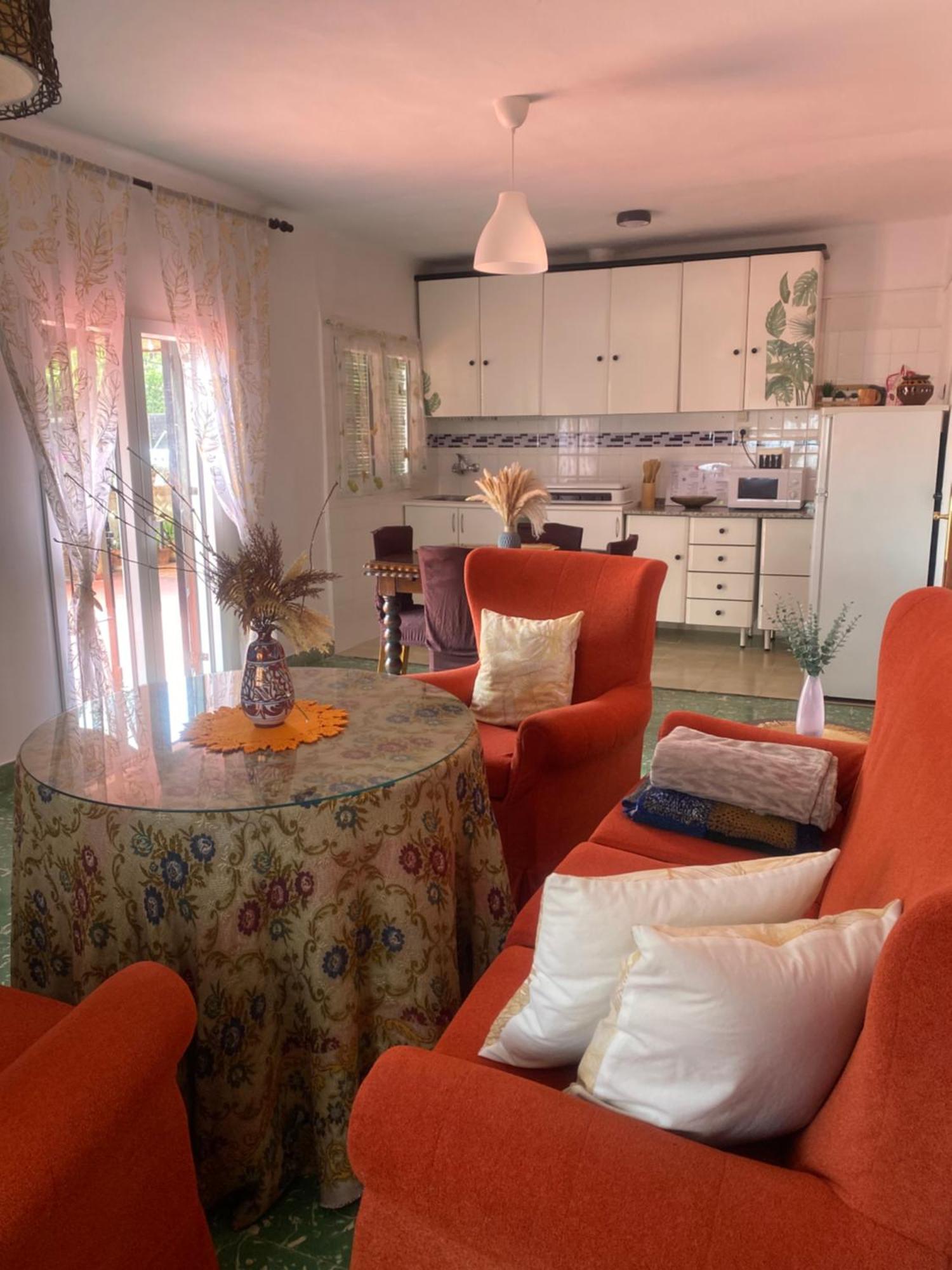 莫纳奇尔Casita Rural La Rosa De La Huerta Con Chimenea Interior公寓 外观 照片